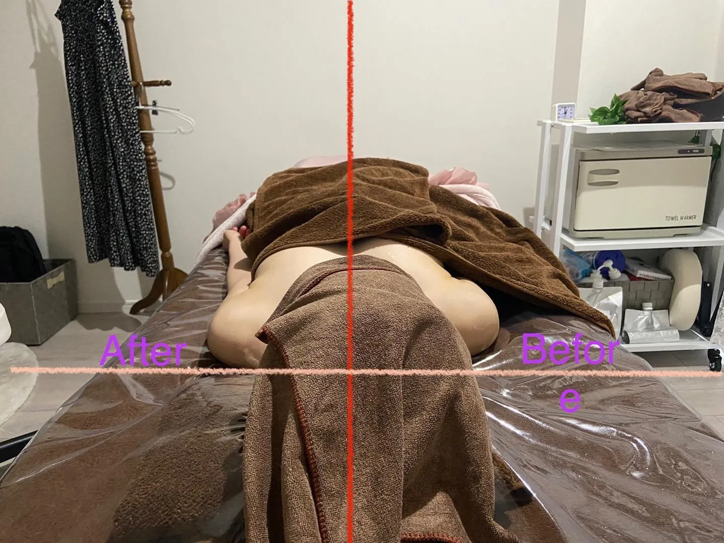 巻き肩解消でボリュームアップ